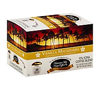 Hawaiian Isles Coffee Single Serve Brew Cups Kona Vanilla Macadamia - 10-0.35 Oz