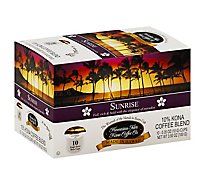 Hawaiian Isles Coffee 10% Kona Single Serve Brew Cups Sunrise - 10-0.35 Oz
