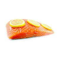 Seafood Service Counter Fish Salmon Atlantic Portion Fresh - Image 1
