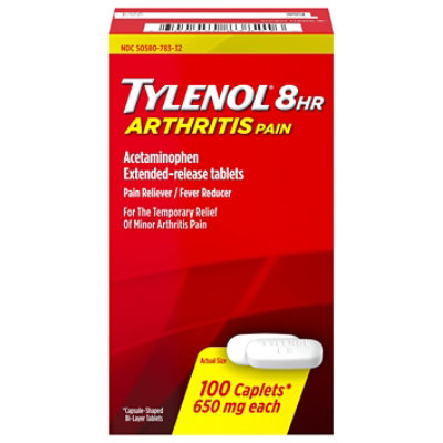 Tylenol Arthritis Pain Reliever Fever Reducer Caplet 650 Mg - 100 Count
