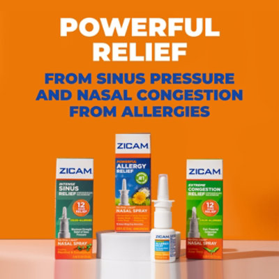 Zicam Intense Sinus Relief No Drip Relief Nasal Spray With Cooling Menthol And Eucalyptus - 0.5 Oz - Image 2