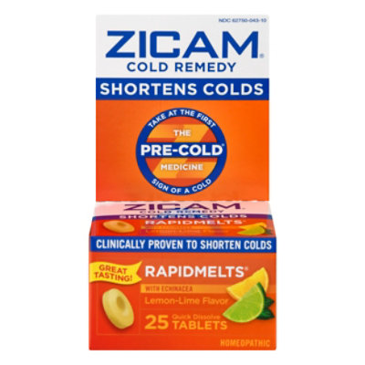 Zicam Cold Remedy Quick Dissolve Tablets Lemon-Lime Flavor - 25 Count - Image 3
