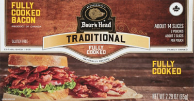 Boars Head Bacon Pre Cooked Consumer Pack - 2.29 Oz - Image 2