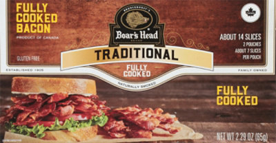 Boars Head Bacon Pre Cooked Consumer Pack - 2.29 Oz