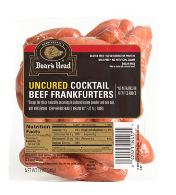 Boars Head Beef Frankfurters Cocktail - 12 Oz