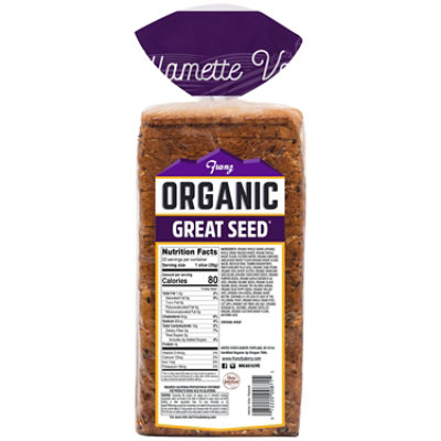 Franz Organic Sandwich Bread Thin Sliced Willamette Valley Great Seed - 20 Oz - Image 5