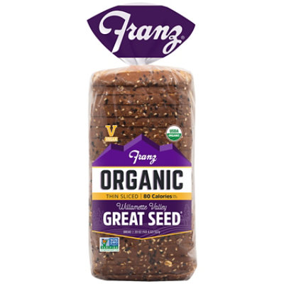 Franz Organic Sandwich Bread Thin Sliced Willamette Valley Great Seed - 20 Oz - Image 2
