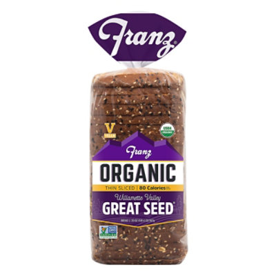 Franz Organic Sandwich Bread Thin Sliced Willamette Valley Great Seed - 20 Oz - Image 1