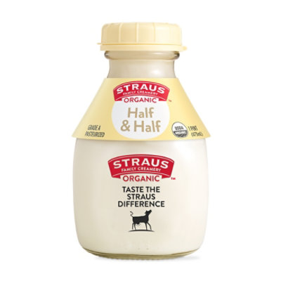 Straus Organic Half & Half - 16 Fl. Oz.