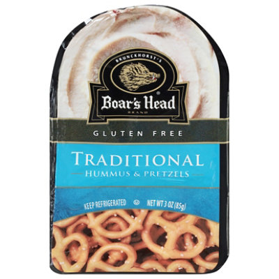 Boars Head Hummus Traditional & Pretzels Snack - 4 Pack - Image 1