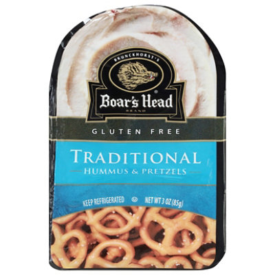 Boars Head Hummus Traditional & Pretzels Snack - 4 Pack
