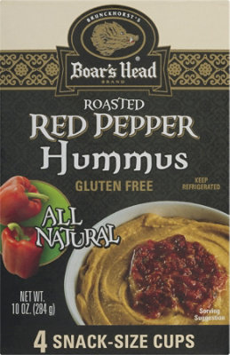 Boars Head Hummus All Natural Red Pepper - 4 Pack