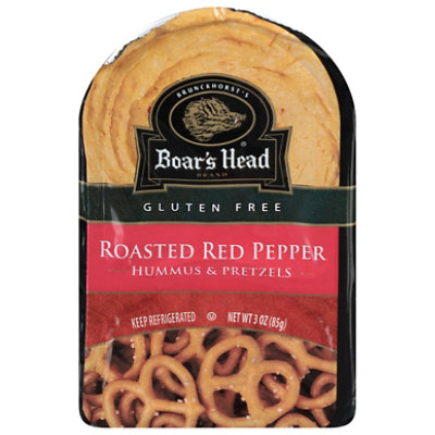 Boars Head Hummus All Natural Red Pepper & Pretzels - 4 Pack - Image 3