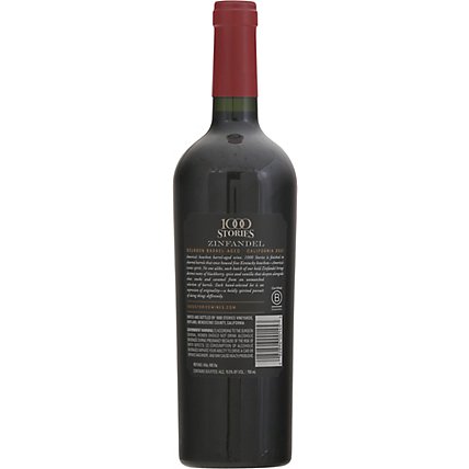 1000 Stories Wine Zinfandel Bourbon Barrel Aged California - 750 Ml - Image 4