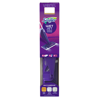 Swiffer WetJet Mopping Kit 1 Power Mop 5 Mopping Pads 1 Floor Cleaner Solution - Each - Image 1