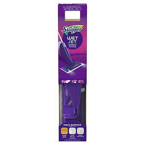 Swiffer WetJet Mopping Kit 1 Power Mop 5 Mopping Pads 1 Floor Cleaner Solution - Each