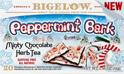 Bigelow Herbal Tea Caffeine Free Minty Chocolate Peppermint Bark - 20 Count - Image 2