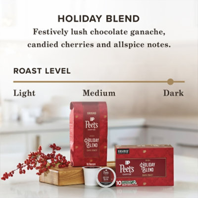 Peet's Holiday Blend Dark Roast Whole Bean Coffee - 10 Oz - Image 4