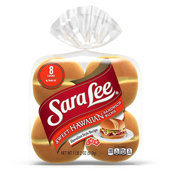 Sara Lee Sweet Hawaiian Sandwich Buns - 18 Oz