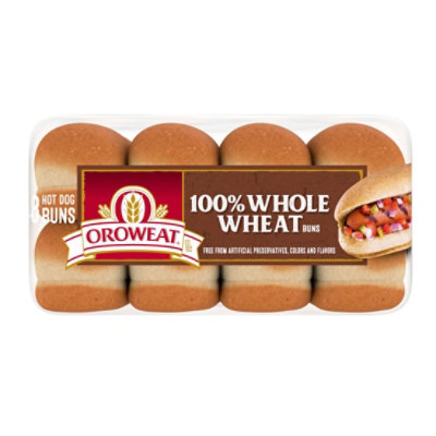 Oroweat Whole Grains 100% Whole Wheat Hot Dog Buns - 8 Ct - Image 5