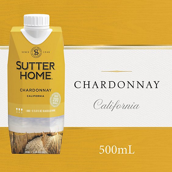 Sutter Home Chardonnay White Wine Tetra Pak - 500 Ml