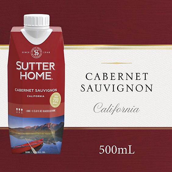 Sutter Home Cabernet Sauvignon Red Wine Tetra Pack - 500 Ml