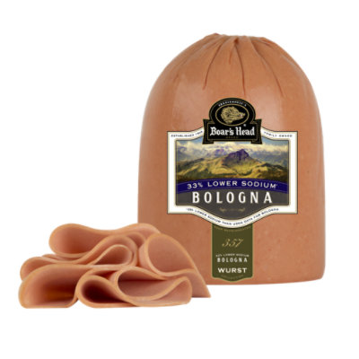 Boars Head Bologna 33% Lower Sodium - 0.50 Lb