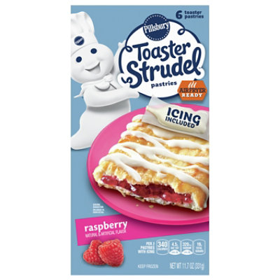 Pillsbury Toaster Strudel Pastries Raspberry 6 Count - 11.7 Oz - Image 1