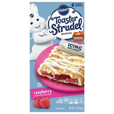 Pillsbury Toaster Strudel Pastries Raspberry 6 Count - 11.7 Oz - Image 1