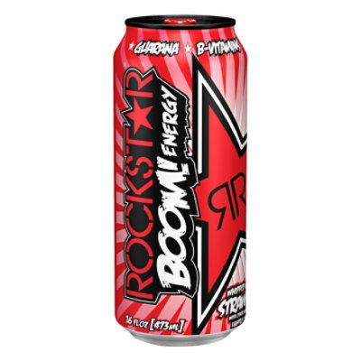 Rockstar Energy Drink Boom! Whipped Strawberry - 16 Fl. Oz. - Image 3