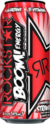 Rockstar Energy Drink Boom! Whipped Strawberry - 16 Fl. Oz. - Image 2