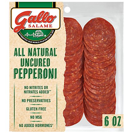 Gallo Salame Deli Sliced All Natural Pepperoni - 6 Oz - Image 1