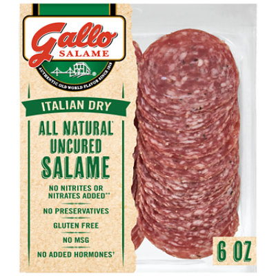 Gallo Salame Deli Thin Sliced All Natural Uncured Salame - 6 Oz - Image 1