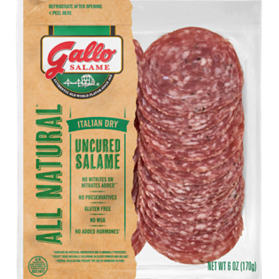 Gallo Salame Deli Thin Sliced All Natural Uncured Salame - 6 Oz - Image 3