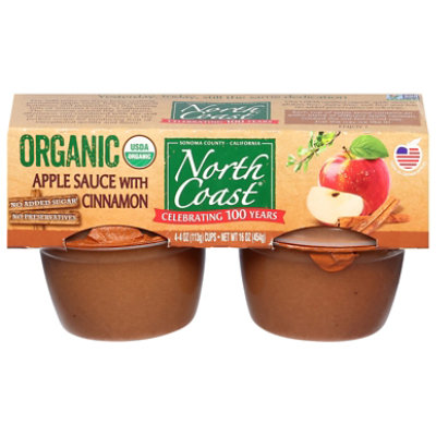 North Coast Organic Apple Sauce With Cinnamon Cups - 4-4 Oz - Image 3