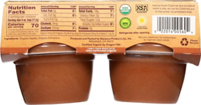 North Coast Organic Apple Sauce With Cinnamon Cups - 4-4 Oz - Image 6