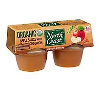 North Coast Organic Apple Sauce With Cinnamon Cups - 4-4 Oz