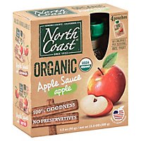 North Coast Organic Apple Sauce Apple Pouches - 4-3.2 Oz - Image 1