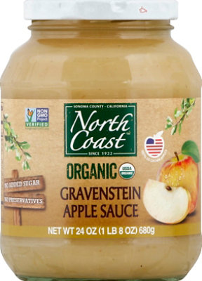 North Coast Organic Apple Sauce Gravenstein - 24 Oz - Image 2