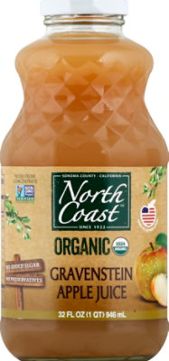 North Coast Organic Apple Juice Gravinstein - 32 Fl. Oz. - Image 2