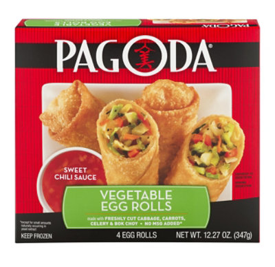 PAGODA Frozen Meals Egg Rolls Vegetable Sweet Chili Sauce 4 Count - 12.27 Oz - Image 6