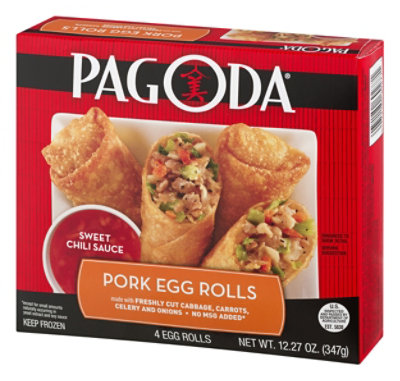 PAGODA Frozen Meals Egg Rolls Pork Sweet Chili Sauce 4 Count - 12.27 Oz - Image 4