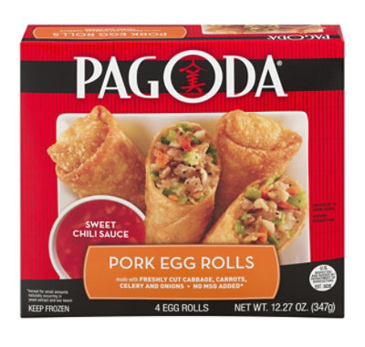 PAGODA Frozen Meals Egg Rolls Pork Sweet Chili Sauce 4 Count - 12.27 Oz - Image 6