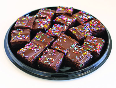 Bakery Brownies With Chocolate Frosting Party Platter - Each