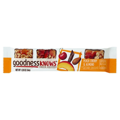 goodnessknows Snack Squares Peachy Cherry & Almond - 1.2 Oz