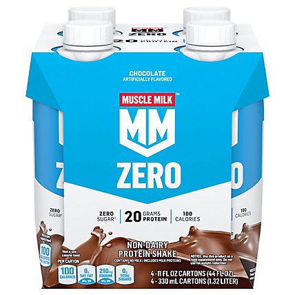 MUSCLE MILK 100 Calorie Protein Shake Non Dairy Chocolate - 4-11 Fl. Oz. - Image 3