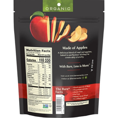 Bare Foods Apple Chips Organic Crunchy Fuji Red - 3 Oz - Image 6