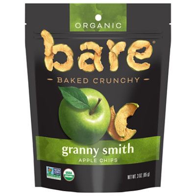 Bare Foods Apple Chips Organic Crunchy Great Granny - 3 Oz