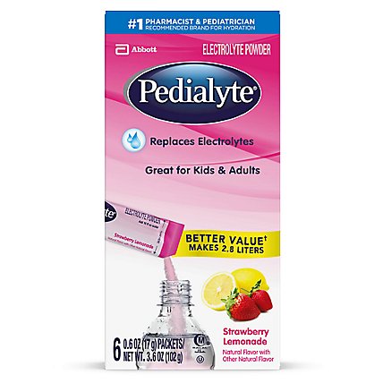 Pedialyte Grape Electrolyte Powder Single Serving Packets - 6  Count - Image 1