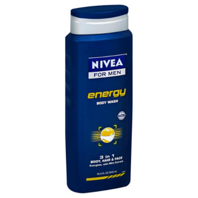 NIVEA For Men Body Wash 3-In-1 Energy - 16.9 Fl. Oz.